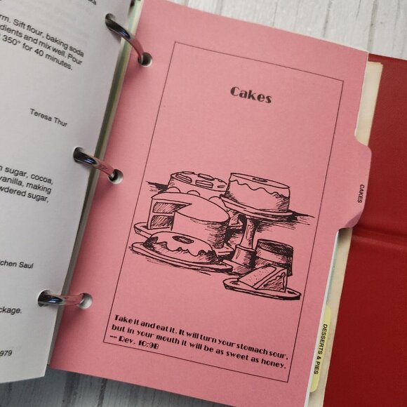 Vintage Faith Evangelical Luthrern Church The New and Old Cookbooks Binder 62-97 - Picture 13 of 14